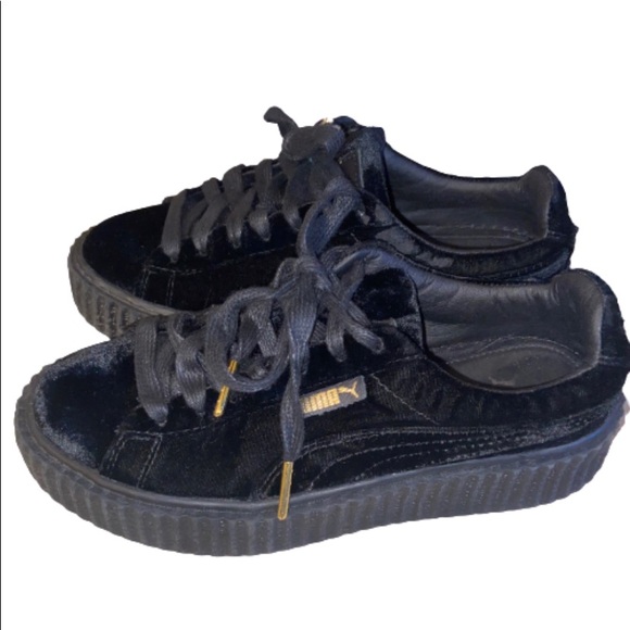 puma velvet platform shoes